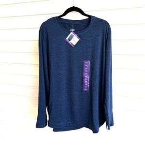 NWT active/Athleisure top dark Heather blue size XXL
